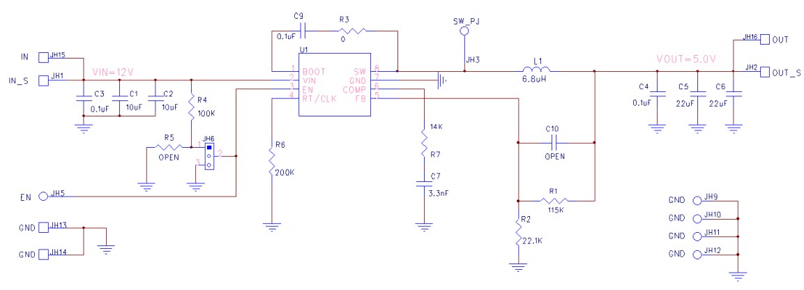 Schematic - Diodes Incorporated AP64350QSP Evaluation Board